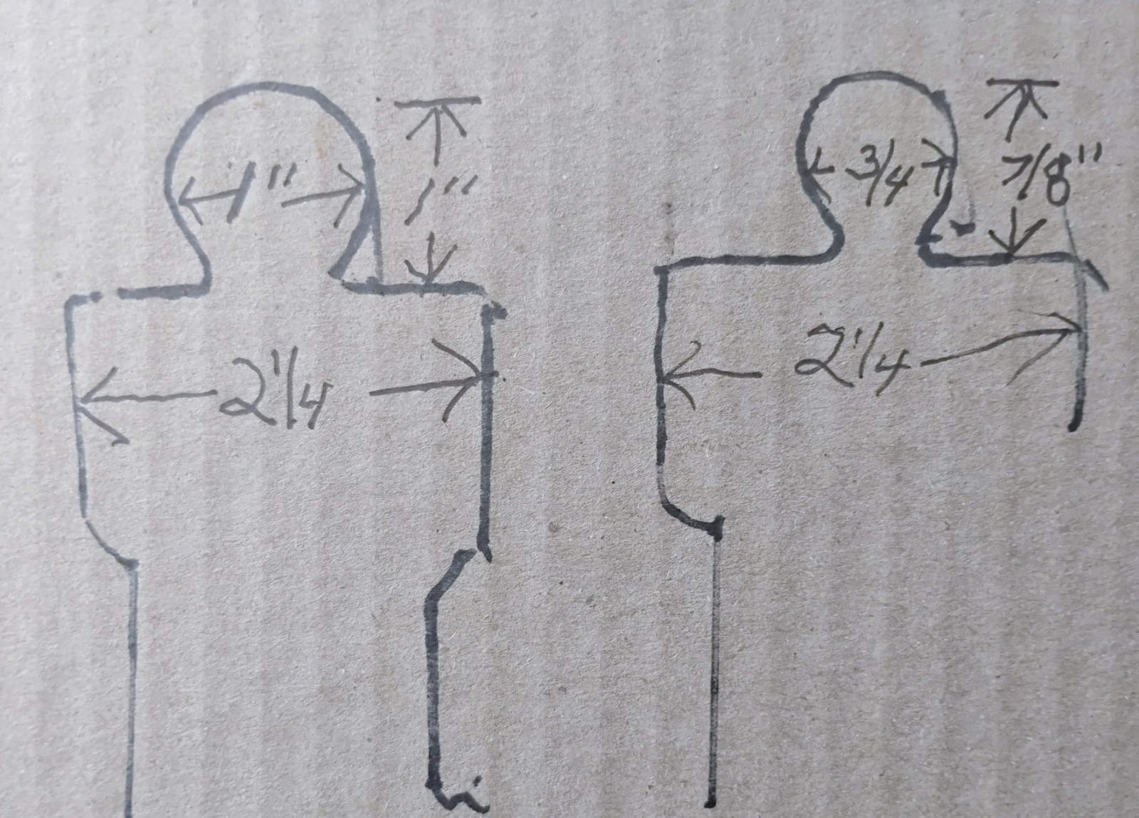 Antique pair of BED RAILS Cast Iron Tapered Pin Ends Twin Full Size Bed 74"