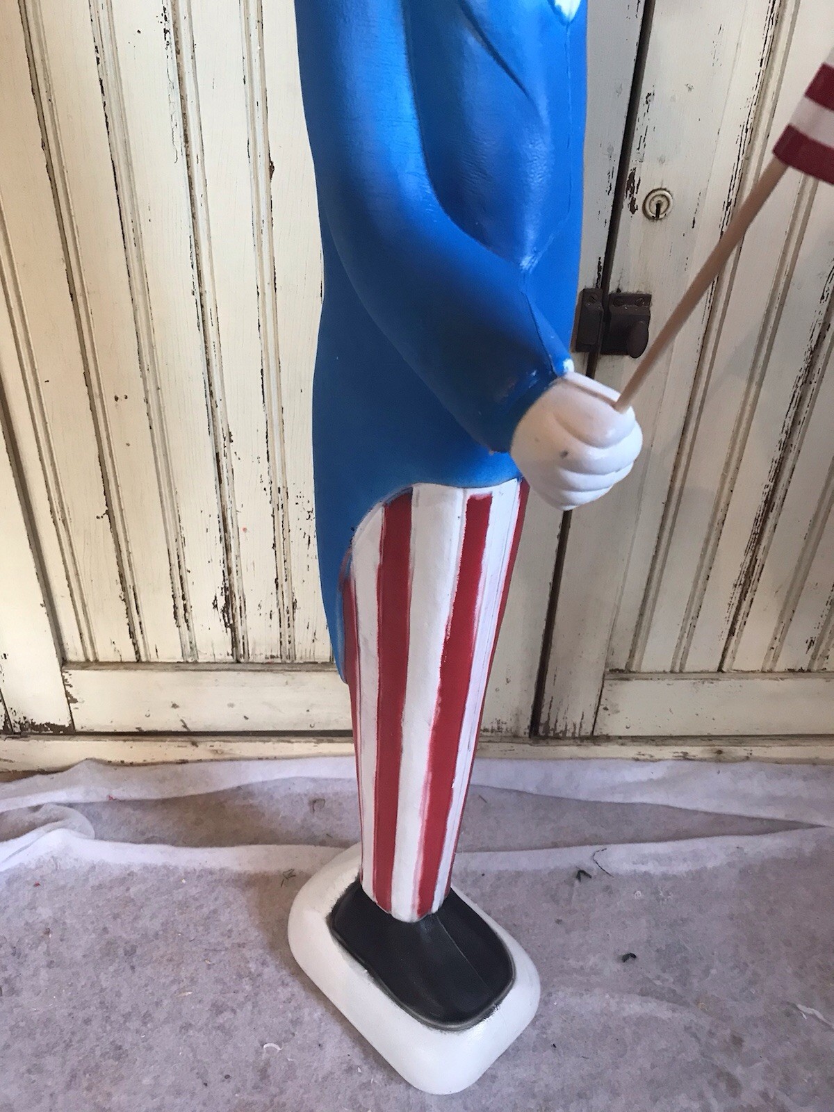 Blow Mold Nostalgic American Uncle Sam With Flag Made In America Union Products