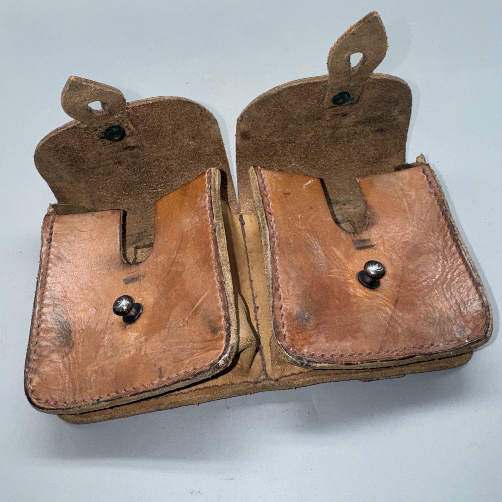 Authentic French Military Military Mas 49/56 Leather Ammo Pouch Magazine Rifle