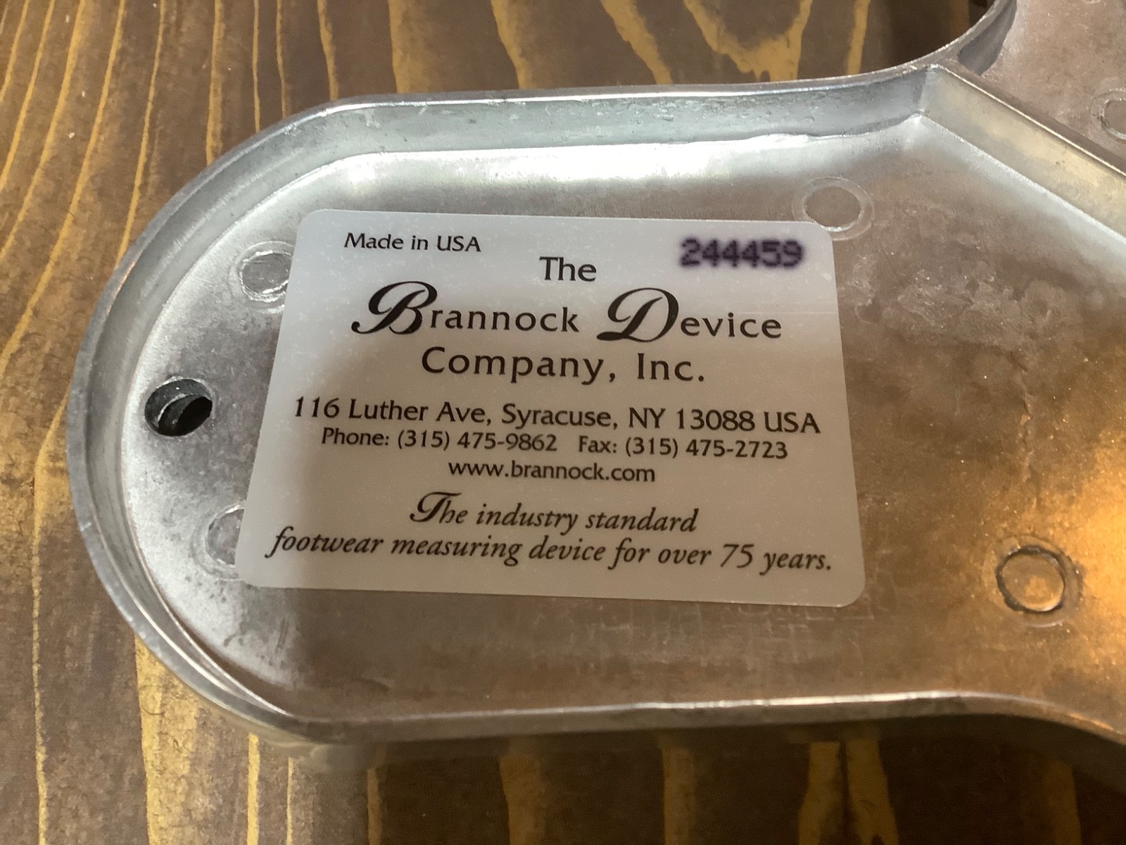 Vtg Genuine Brannock Device Women's Shoe Sizer Width Arch Foot Measurement Tool