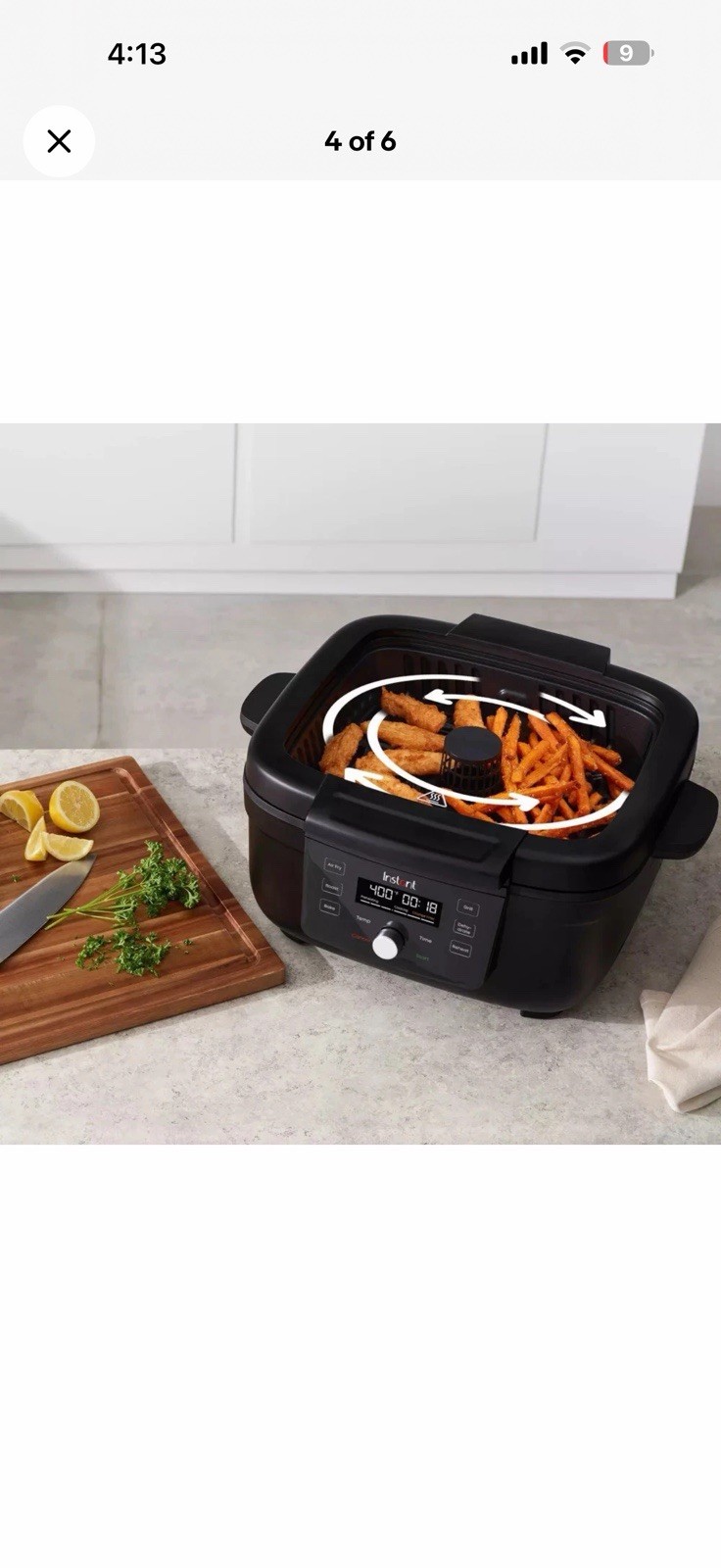 Instant Pot - 6-in-1 Smokeless Indoor Grill & Air Fryer with OdorErase *NEW*