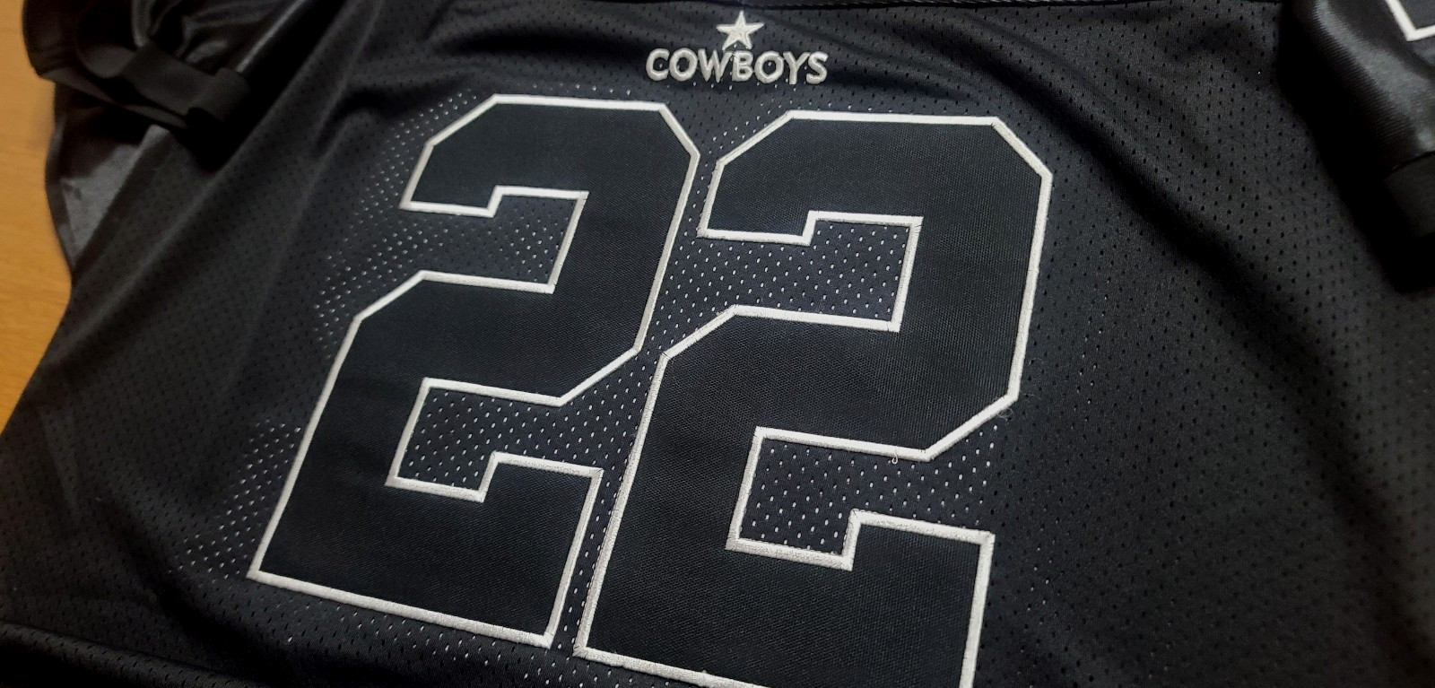 NEW TAG! RARE! Dallas Cowboys #22 C Emmitt Smith Stitched Dual Patch Jersey Mens