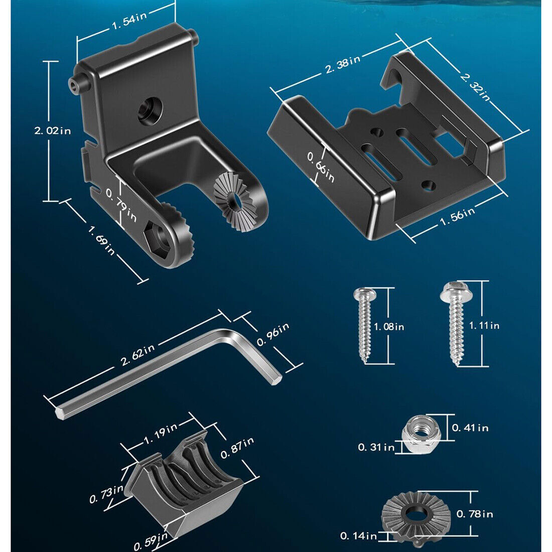 For Humminbird 740093-1 Transducer Mount MHX XNT Hardware Transom Mount Bracket