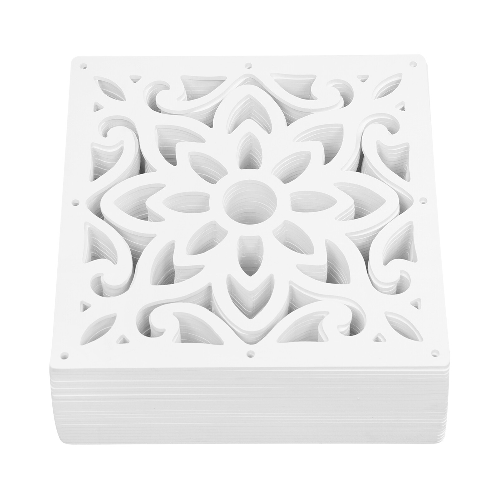 24 PCS Hanging Room Divider Screens Flower Carving Pattern Panels Home Office