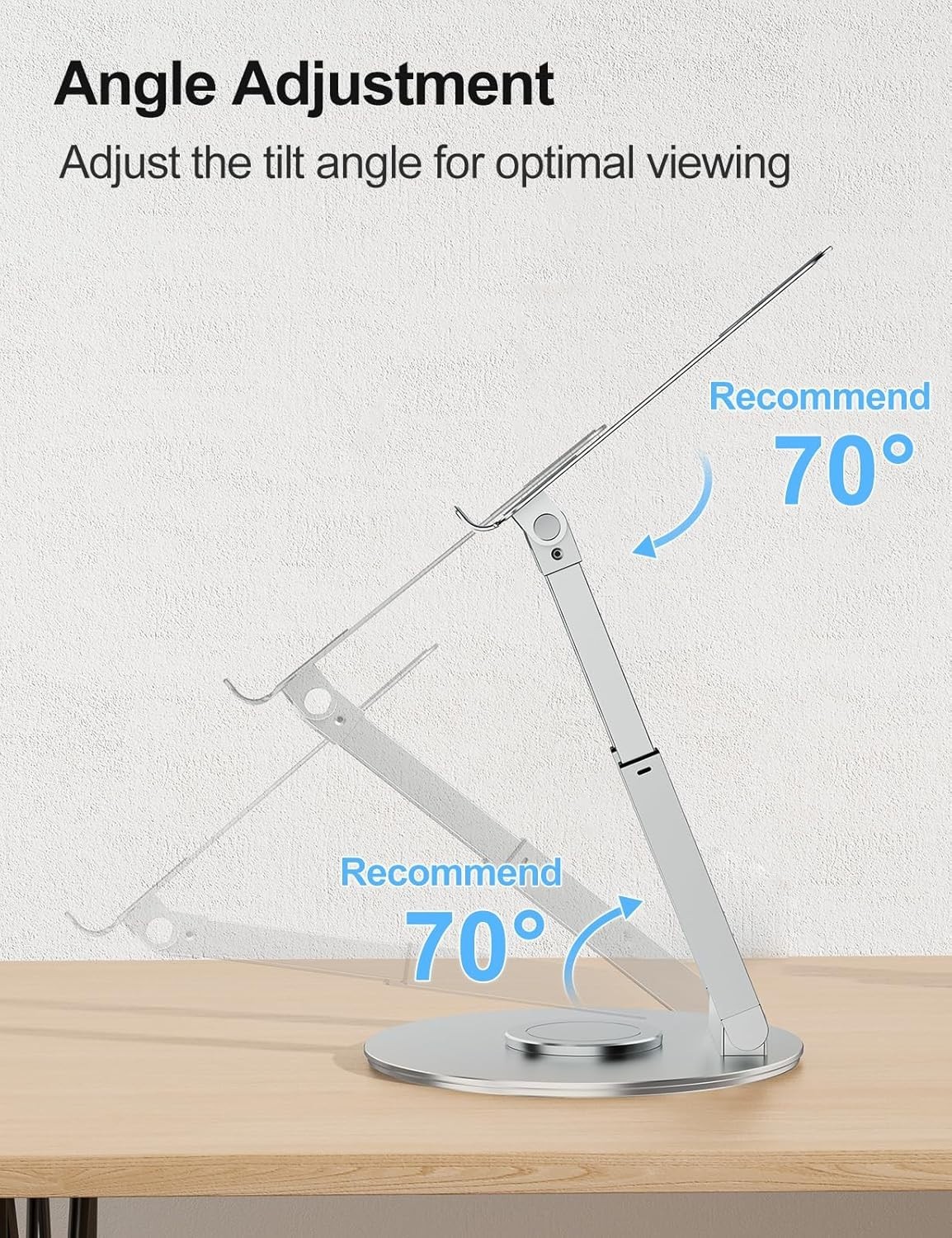 Height Adjustable Laptop Riser with Swivel Base – Perfect for Healthy Posture