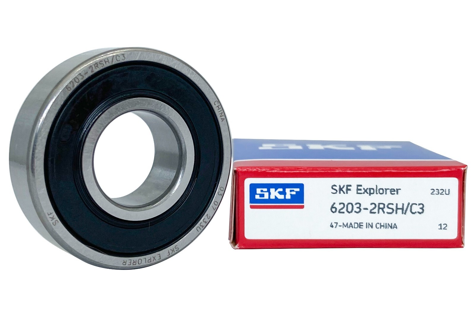 2PACK SKF 6203-2RSHC3 6203-2RS 17X40X12MM Double Rubber Seal Bearings 6203RS