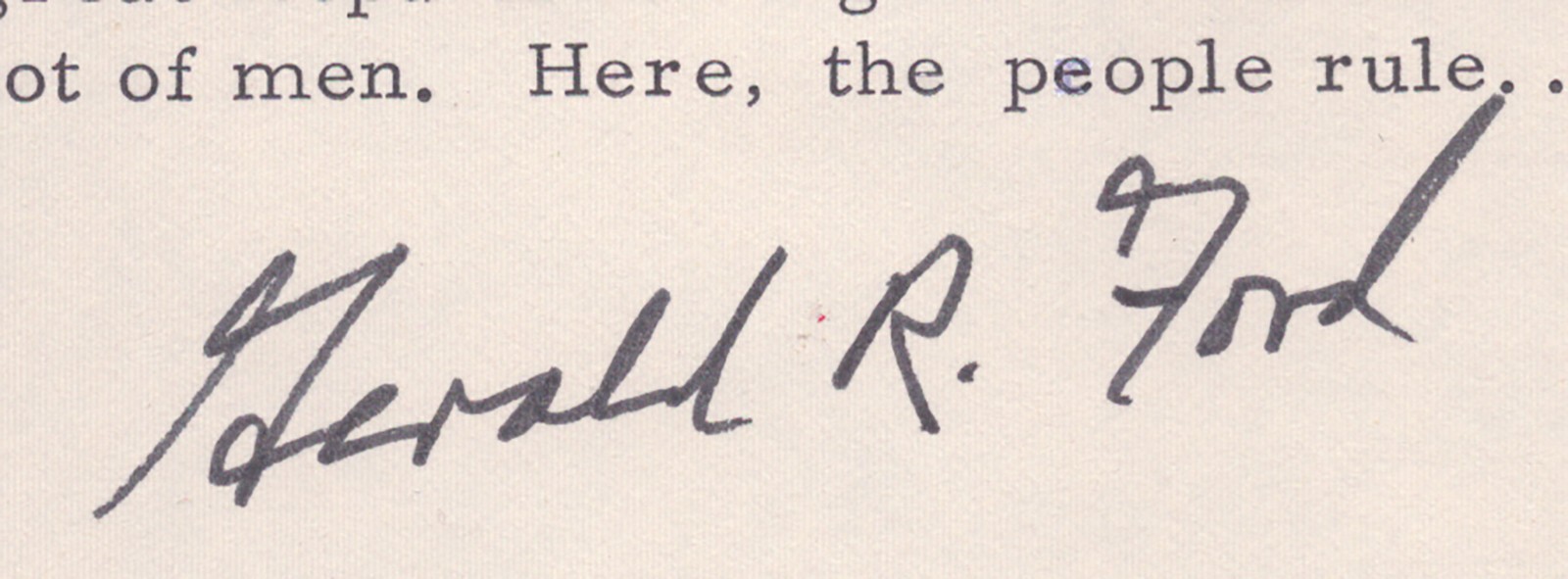 GERALD R. FORD - TYPESCRIPT SIGNED