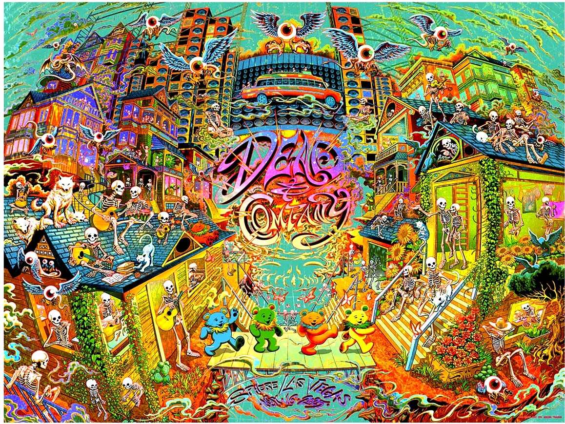 Dead & Company GALAXY FOIL Poster Sphere Las Vegas May 16 2025 #/335 Miles Tsang