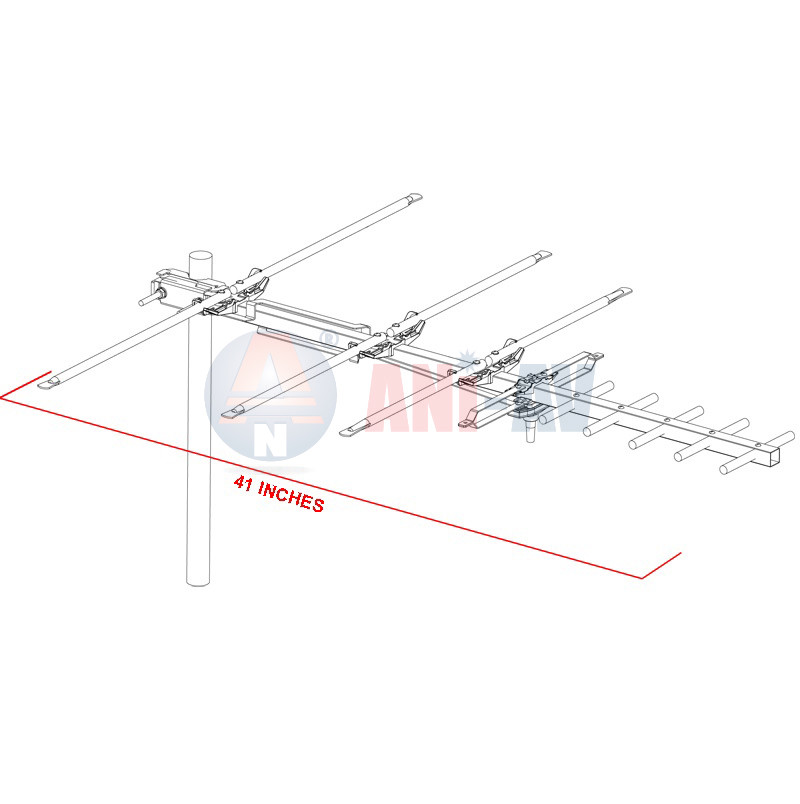 UHF VHF FM OUTDOOR DIGITAL HDTV ATSC TV DTV ANTENNA - QUICK ASSEMBLY