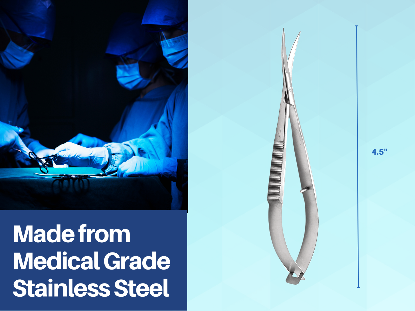 Castroviejo Micro Scissors 4.5" Curved ARTMAN