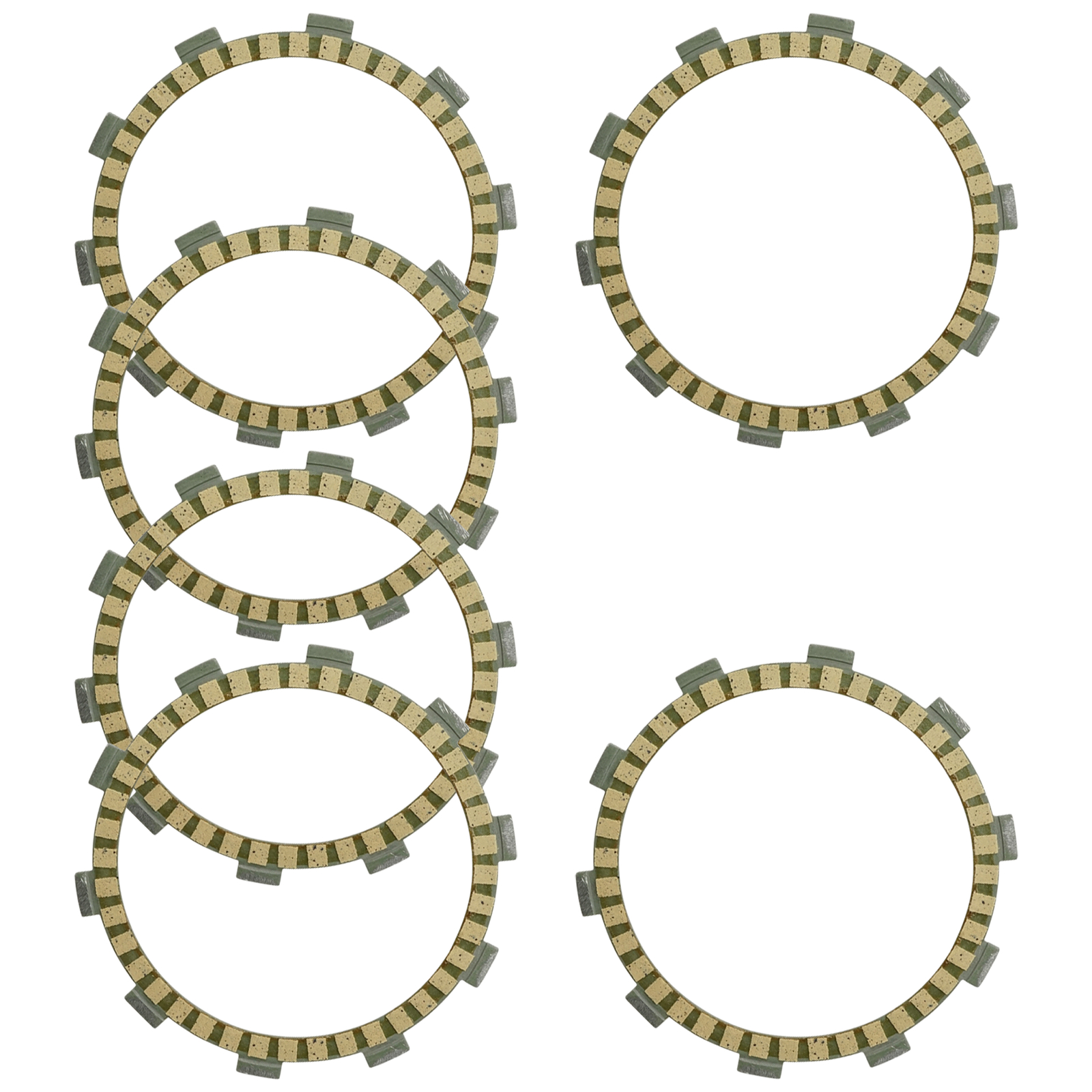 Caltric 36X-16321-00 559-16321-01-00 Clutch Friction Plates kit for Yamaha Qty 6