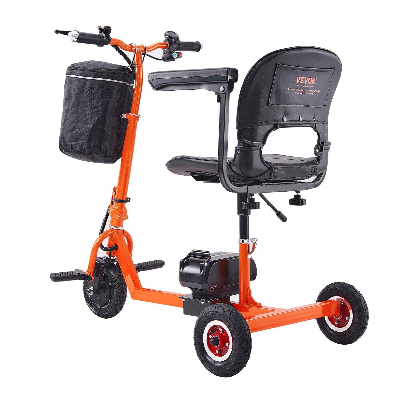 Portable 3 Wheel Mobility Scooter for Seniors 12 Mile Range Max 330LBS