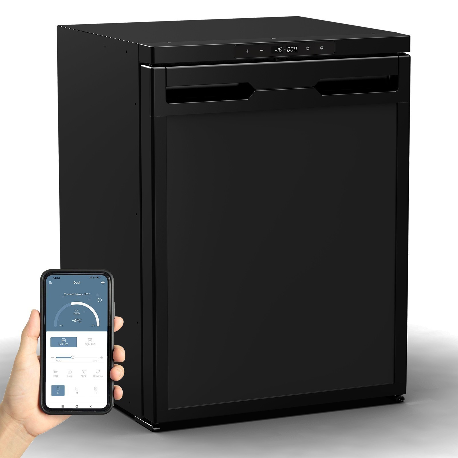 12 Volt Car Refrigerator Portable Freezer 68QT/65L Truck RV Fridge APP Control