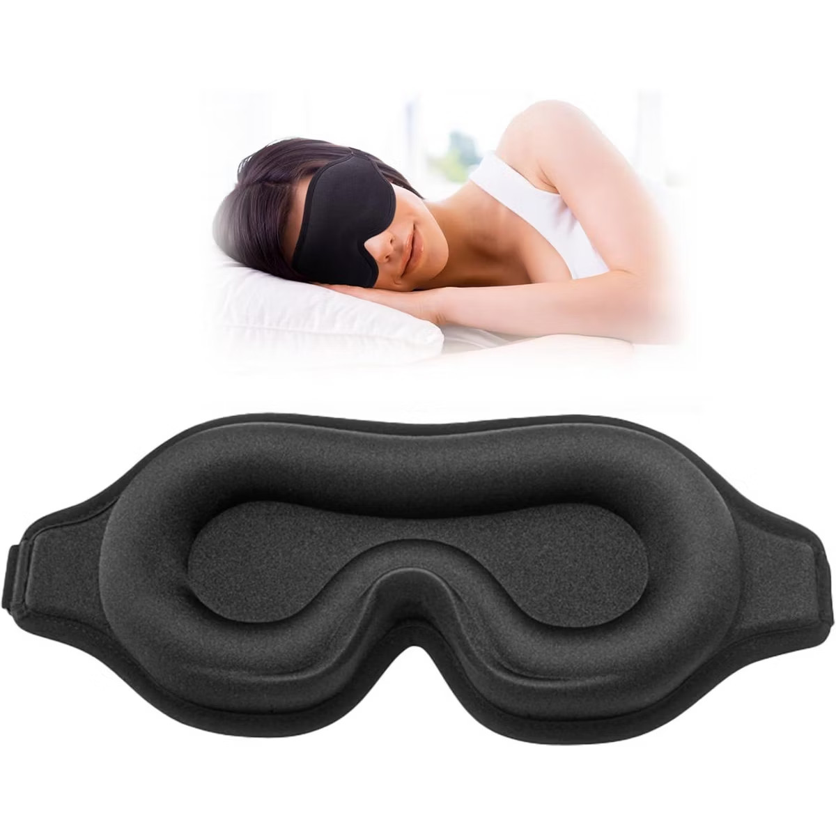 Sleep Eye Mask 3D for Side Sleeper Men Women, Zero Eye Pressure Relax Rest Mask