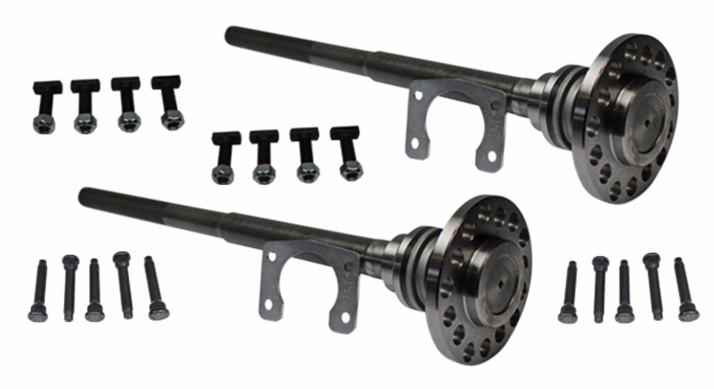 PAIR 9" Ford 28 spline 33" Cut to Length axles with bearings & hardware