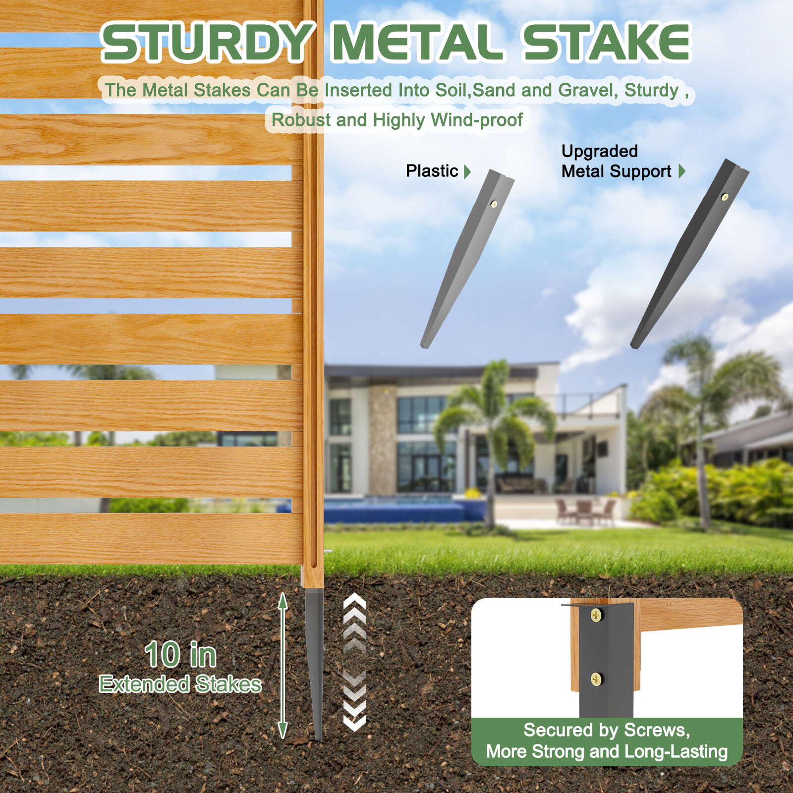 Panel de madera para cerramiento de aire acondicionado de 48 x 48，2 tablas