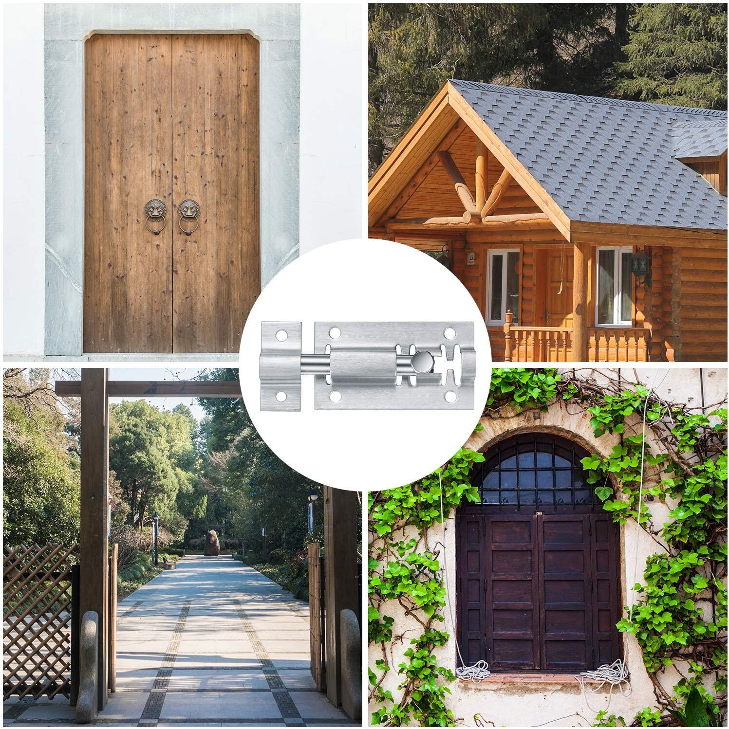 3" Long Stainless Steel Door Latch Slide Lock Barrel Bolt Door Latches Hardware