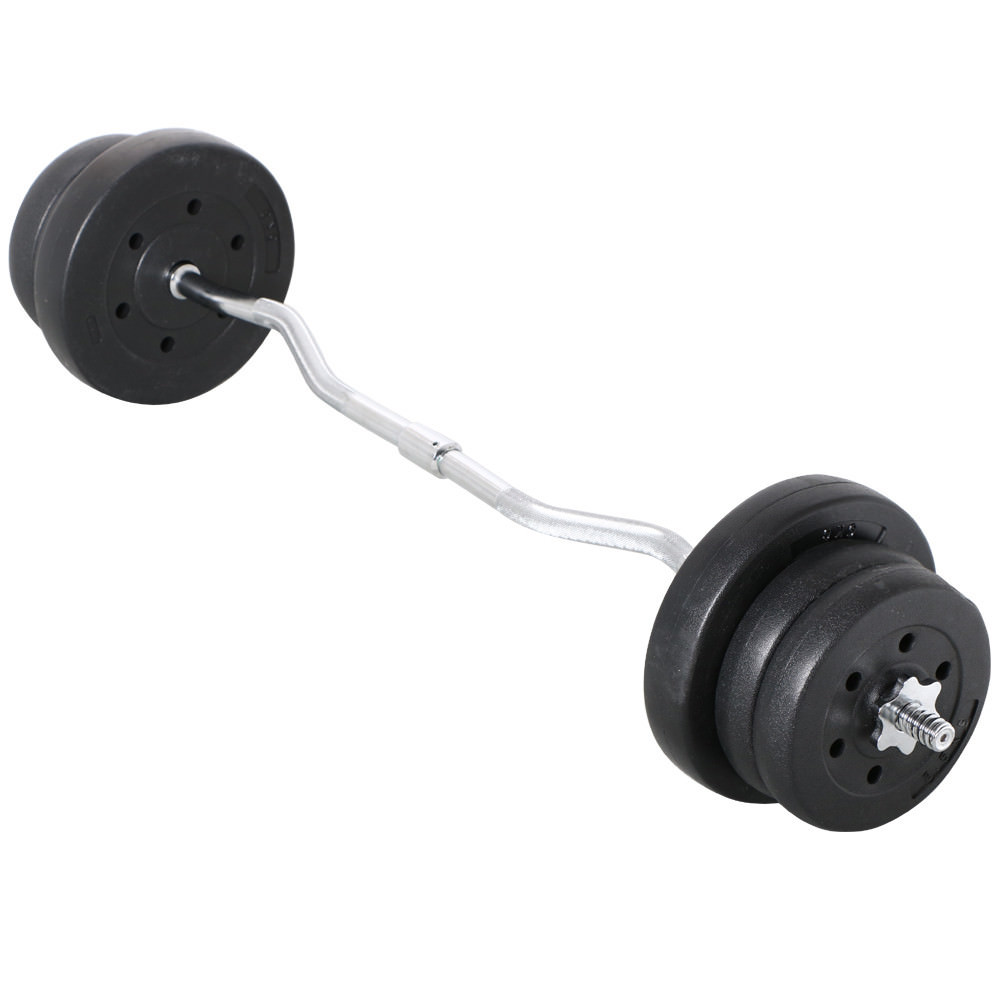 Olympic Barbell Set Dumbbell Weight Set 55lb Curl Bar for Gym Lifting Exercise