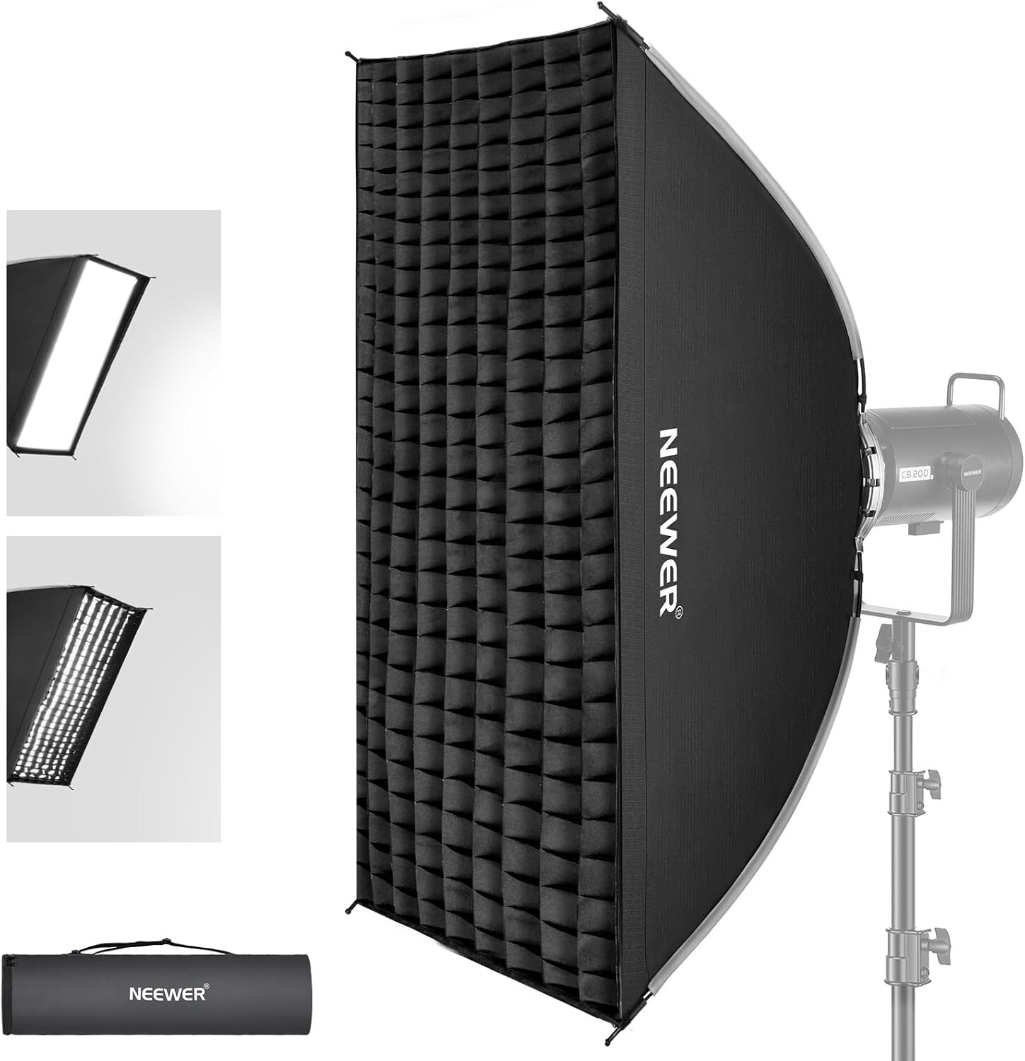 NEEWER 24''x35'' Quick Setup Foldable Rectangular Strip Softbox Bowens Mount