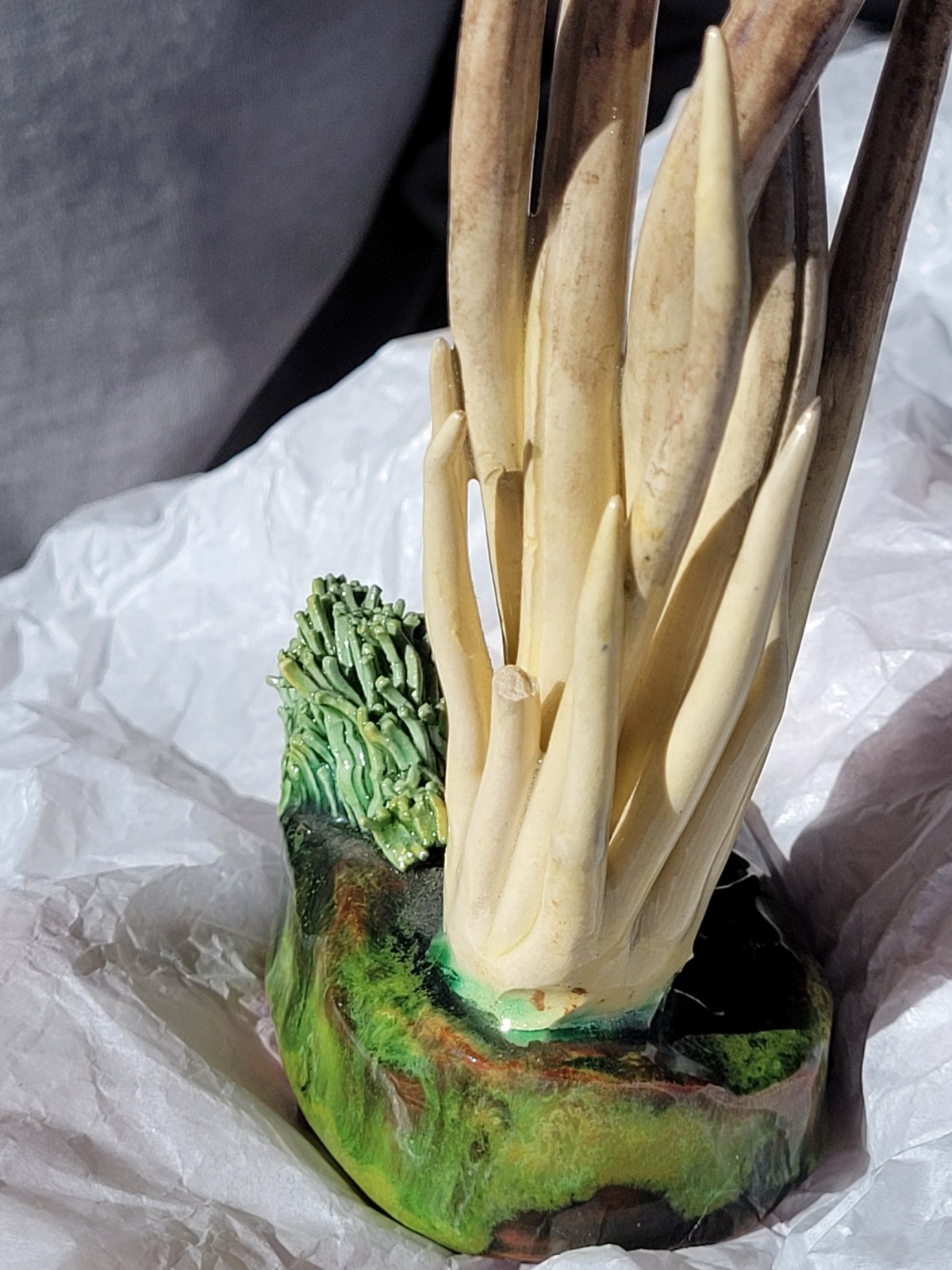 Rare Vintage Early Lorenzen Lantz Nova Scotia Clay Mushroom Clavaria Fumosa ’