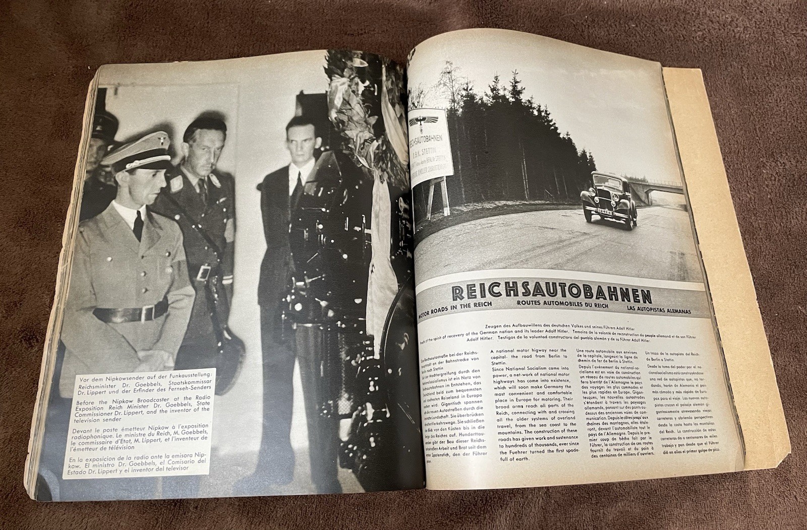 Original Heinrich Hoffman 1936 Berlin Olympics Photo Book - Nazi Party Leaders