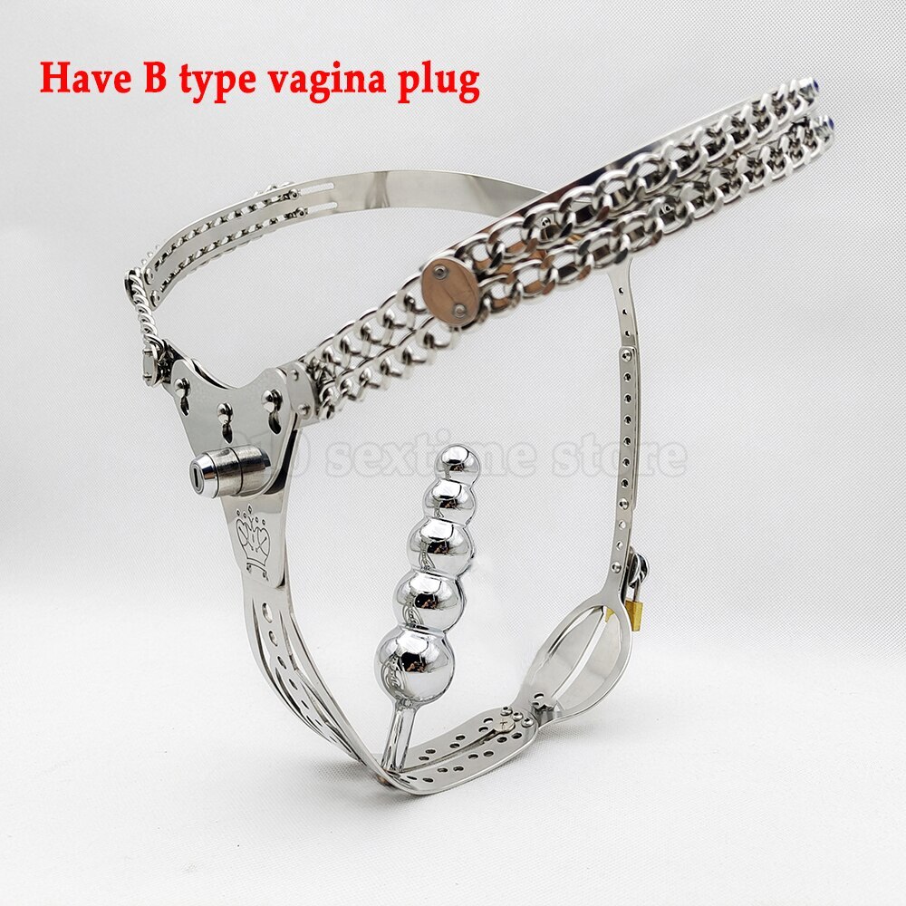 Stainless Steel Chasity Lock Belt Binding Restrictive Adjustable Hollow Pants