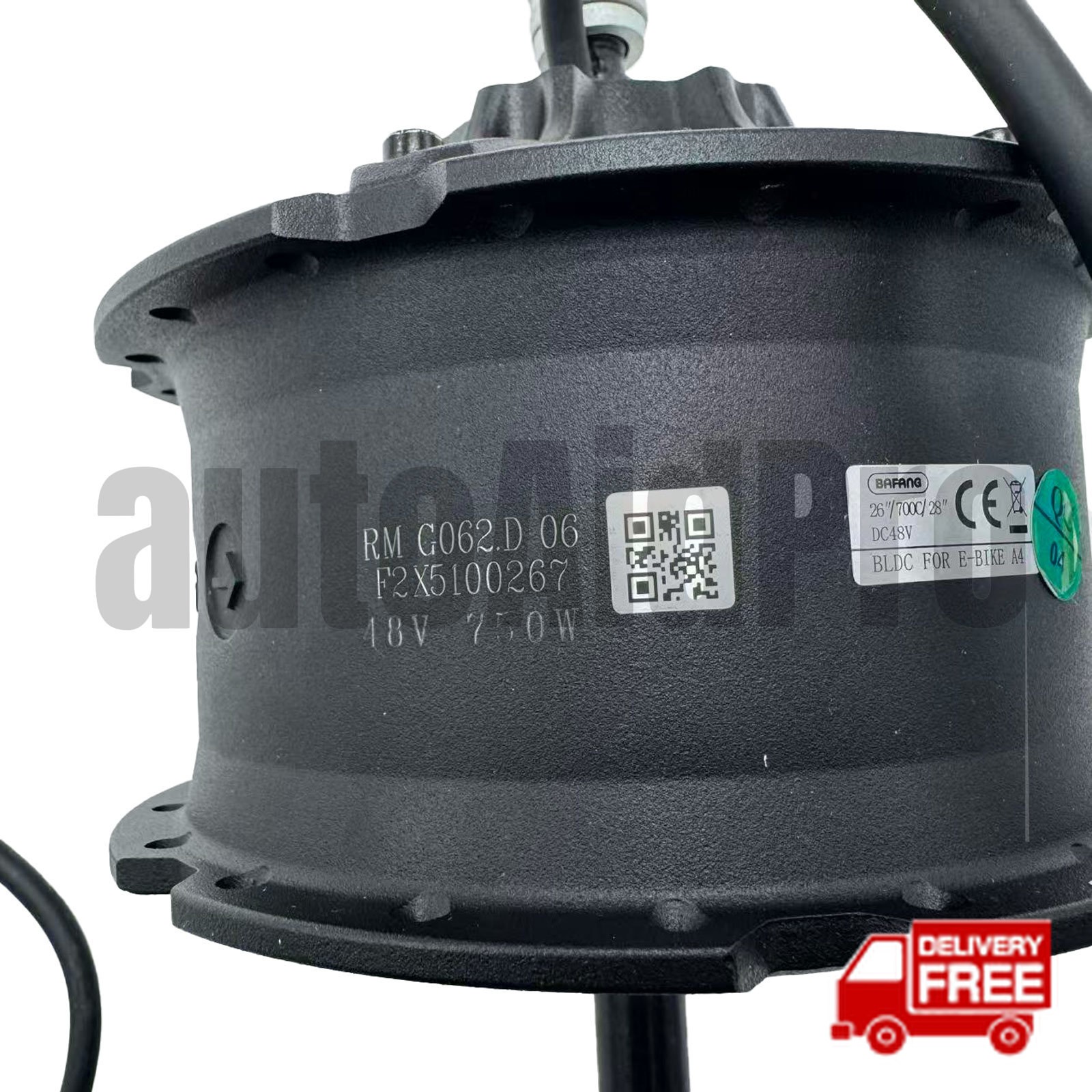 Upgraded Rear Hub Motor Fat Wheel 175mm E-Bike w/Cable for Bafang G060 48V 750W