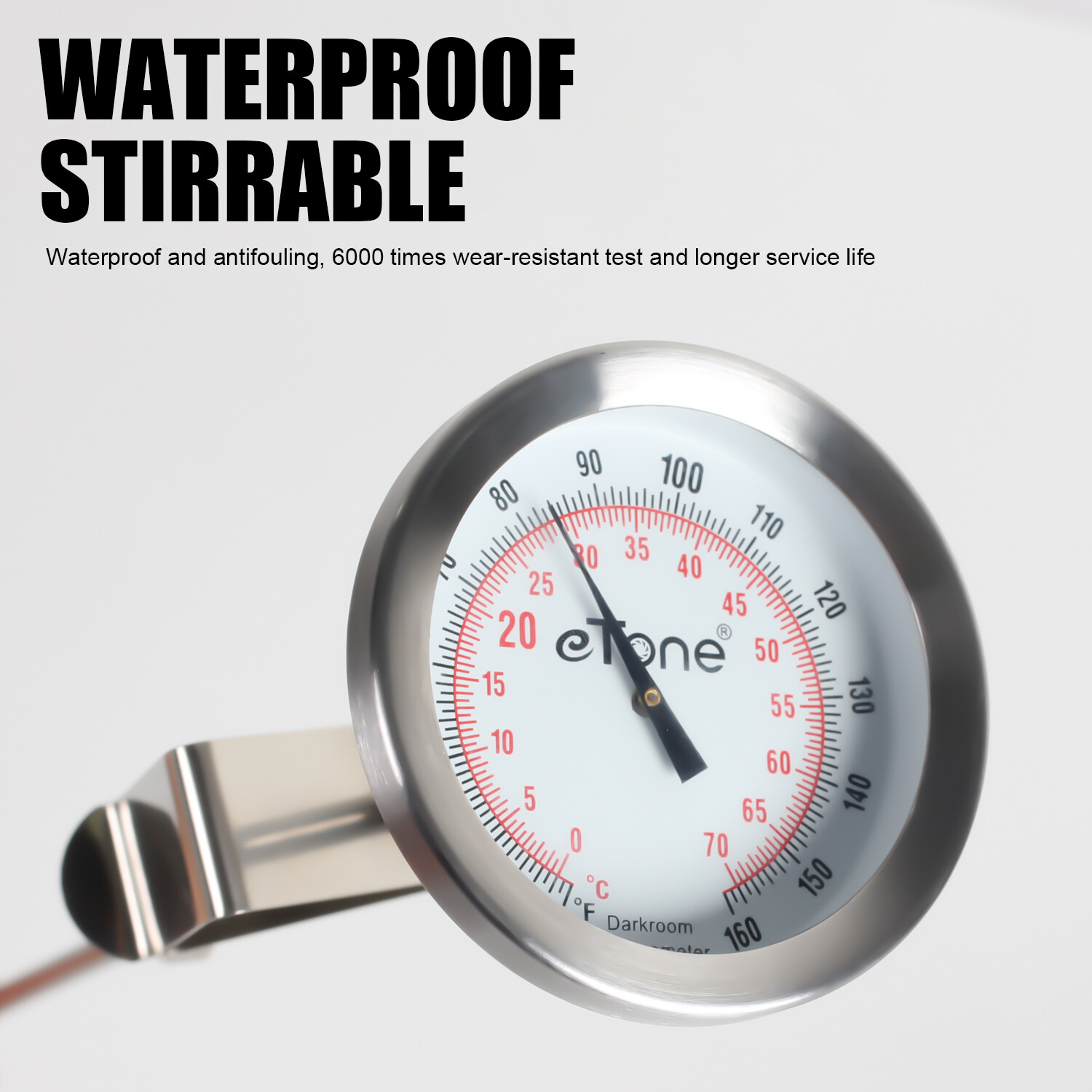 Darkroom Chemical Thermometer 43.5mm Dial Film Processing Developing Dual Unit