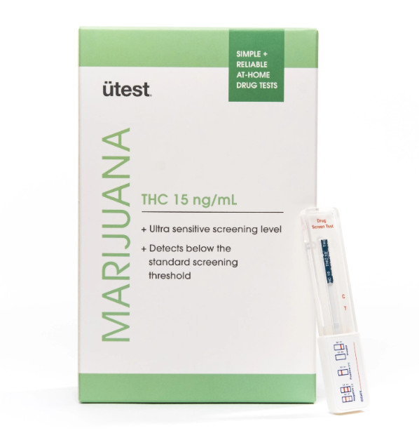 Utest (10 Pack) Sensitive THC 15 ng/mL Marijuana Low Level Home Drug Test