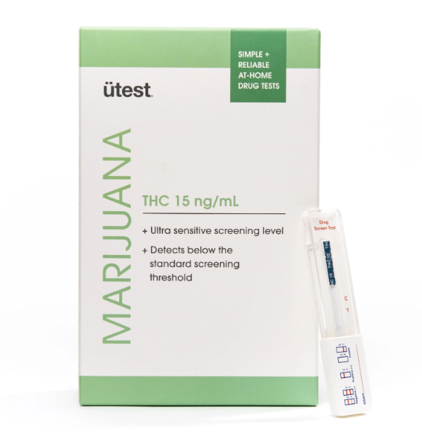 Utest (10 Pack) Sensitive THC 15 ng/mL Marijuana Low Level Home Drug Test