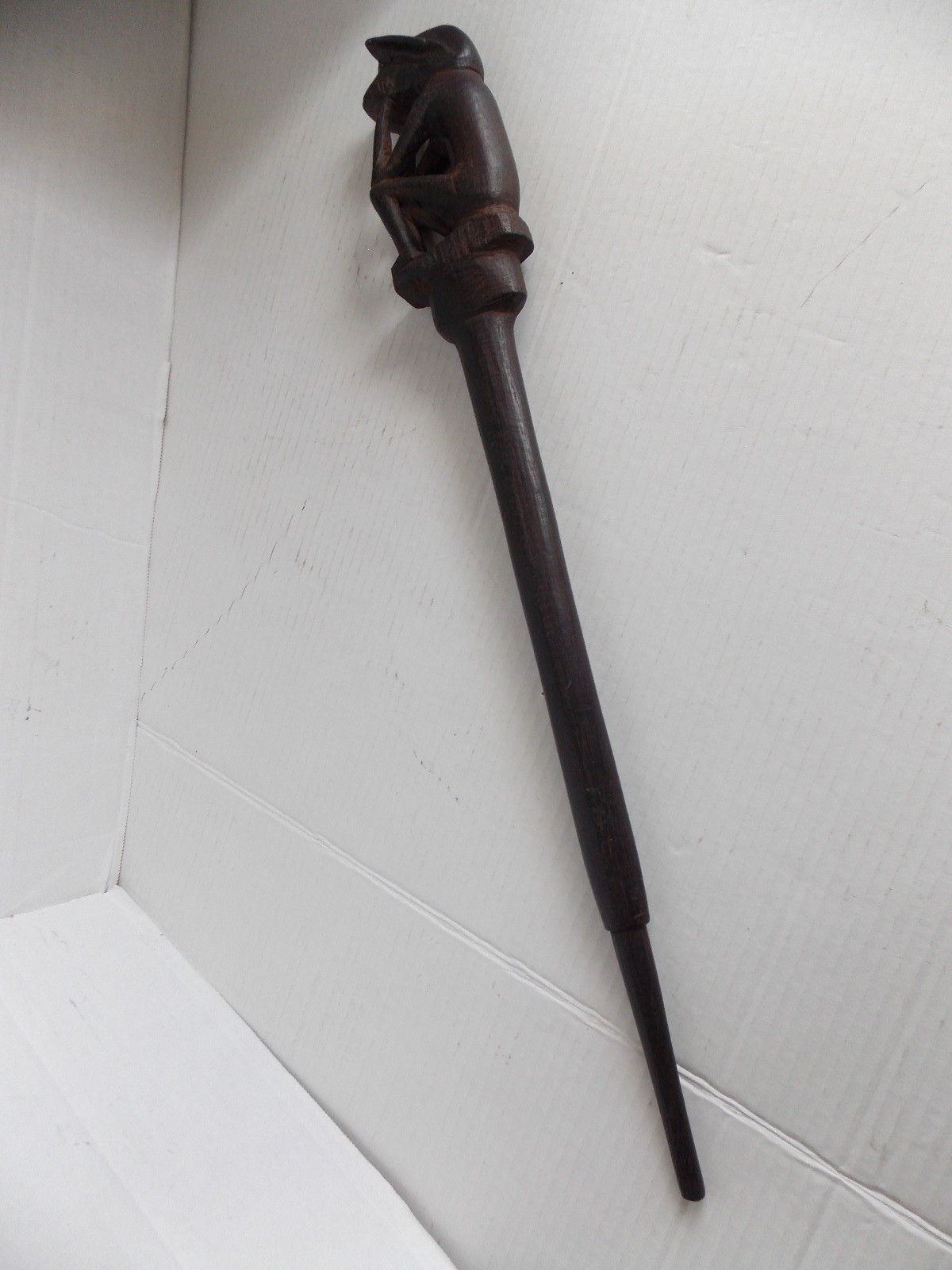 Tun Tun Dayak Borneo Indonesia pig charm measuring stick 22"