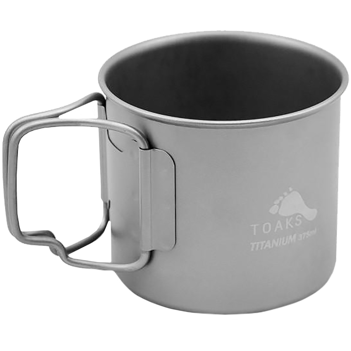 TOAKS Titanium 375ml Cup with Folding Handles - CUP-375 - Outdoor Camping Mug