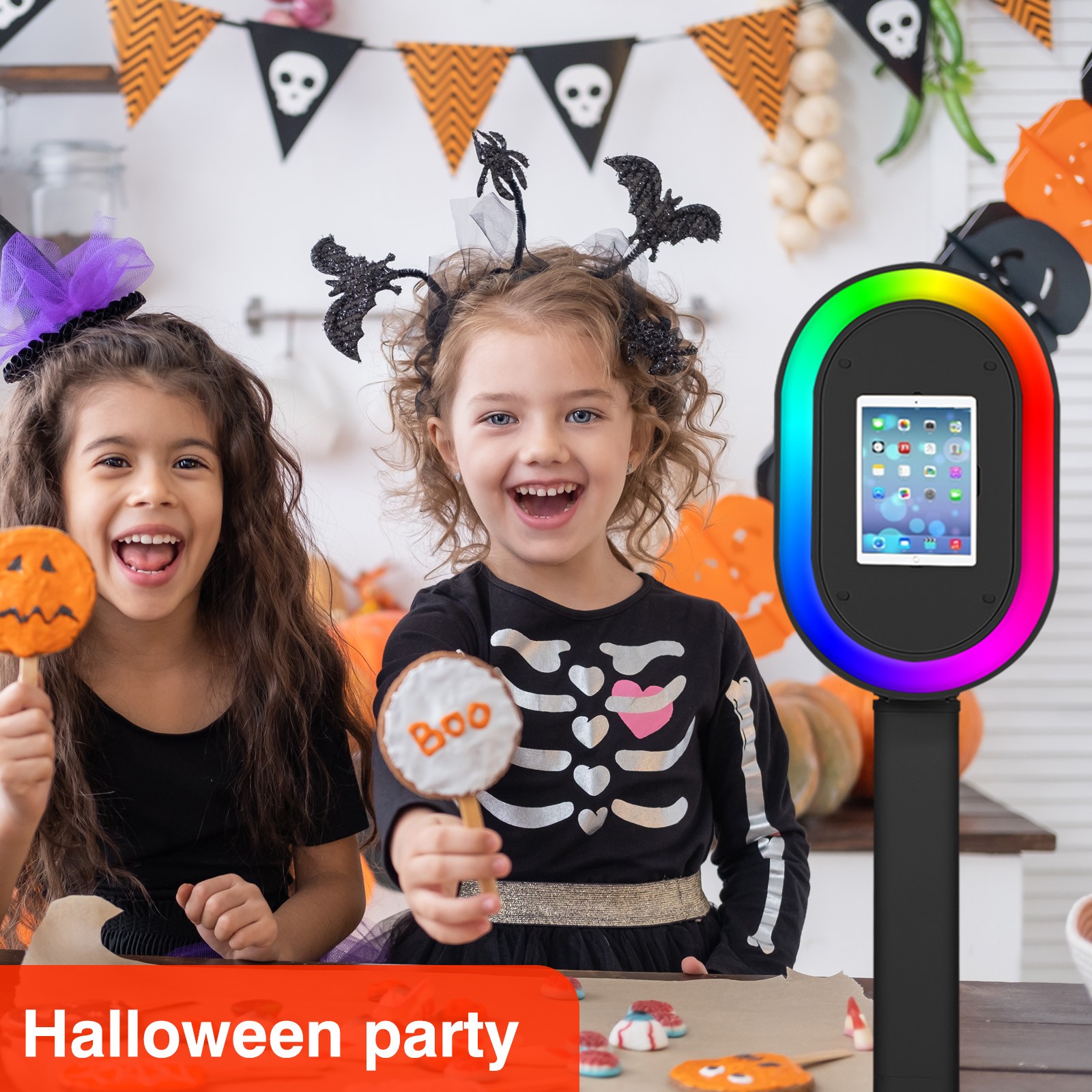 6 in 1 iPad Photo Booth Shell Stand Selfie Station iPad Photobooth Machine +Case