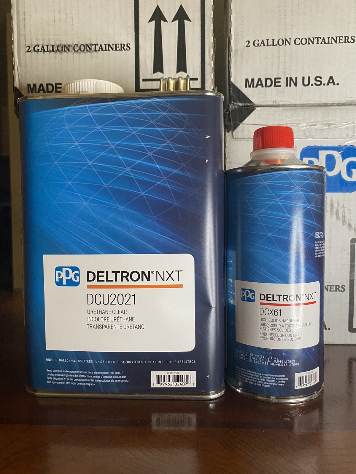 Ppg Clearcoat Deltron  NXT 1 Gallon Dcu2021, 1 Qt Dcx61 NXT FREE SHIPPING!