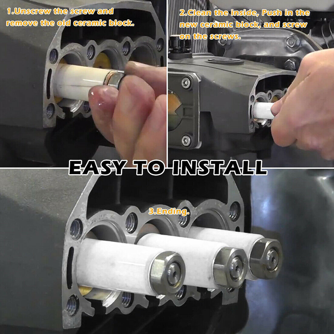 3 Pack Replacement General Pump Piston Ceramic 15mm 51040009 Fit For TP Pumps