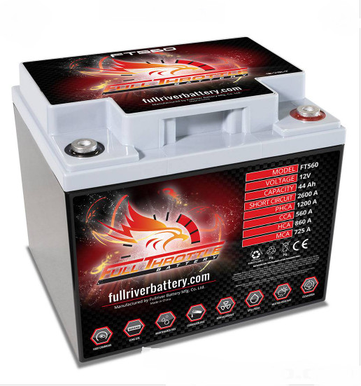 Full Throttle FT560 AGM Power Cell Car Audio Battery Full River FT 560 (GRP 26R)