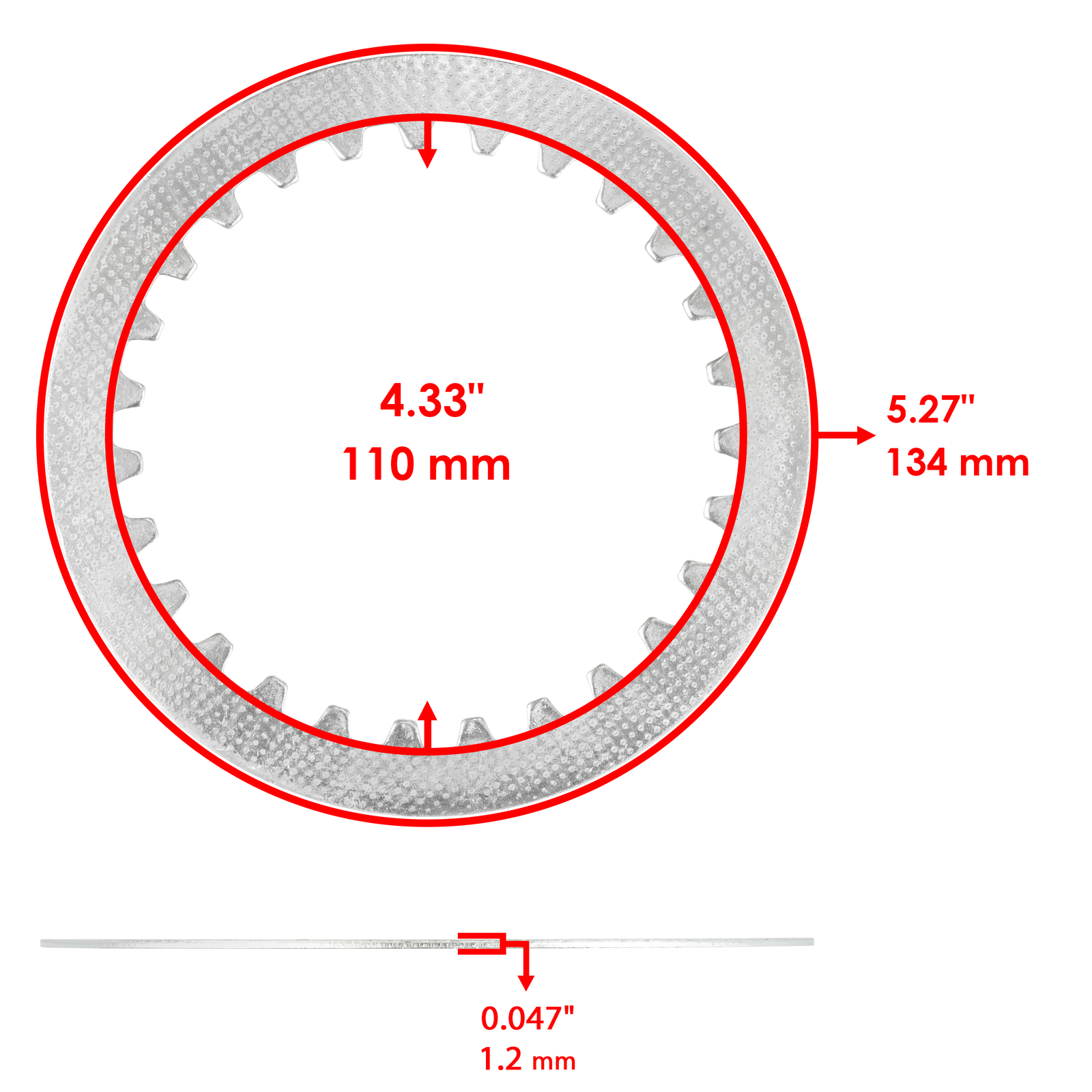 Clutch Friction Steel Plate Hub Gear For Yamaha Raptor 660 YFM660R 2001 - 2005