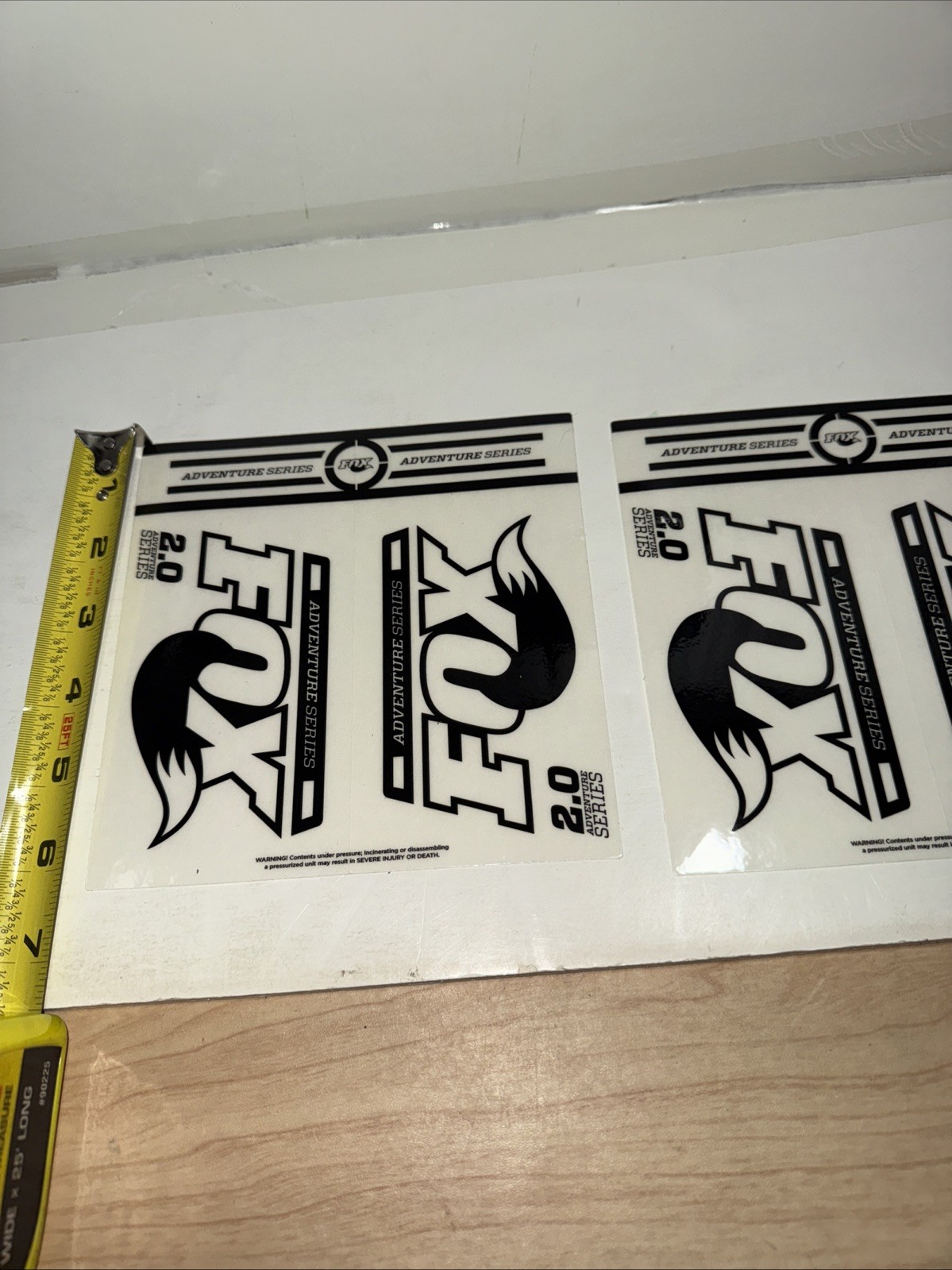 FOX SHOCKS SHOX 2.0 ADVENTURE SERIES GENUINE DECALS STICKERS SET OF 2