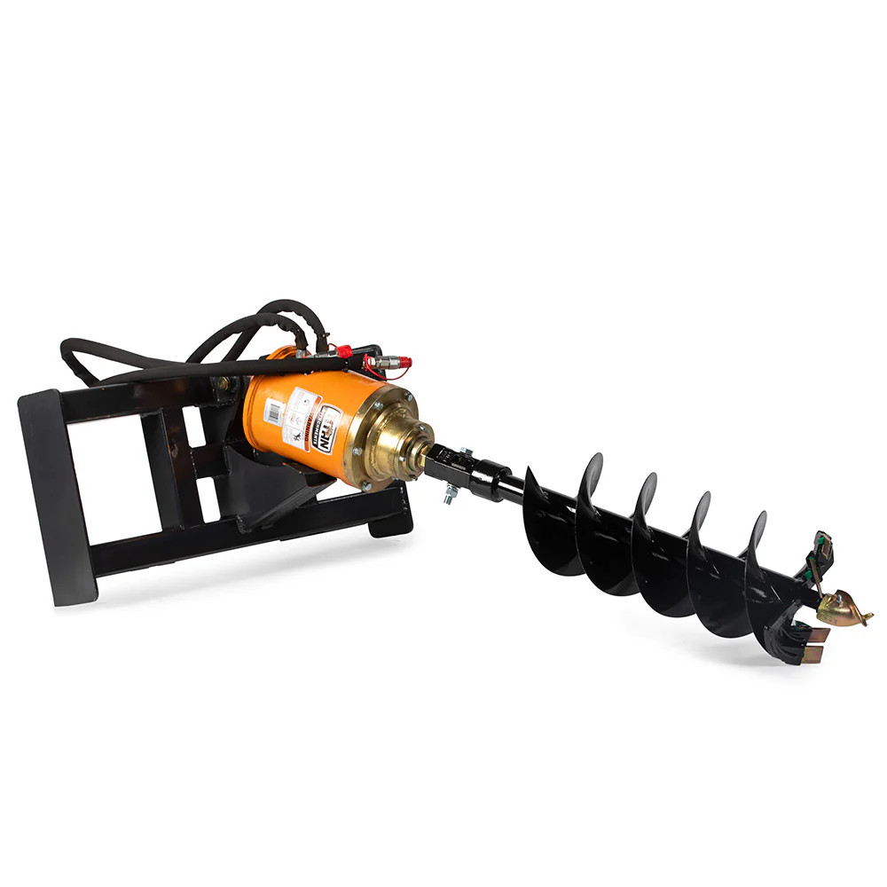 Titan Attachments Skid Steer Hydraulic Auger Attachment with 18" Auger Bit
