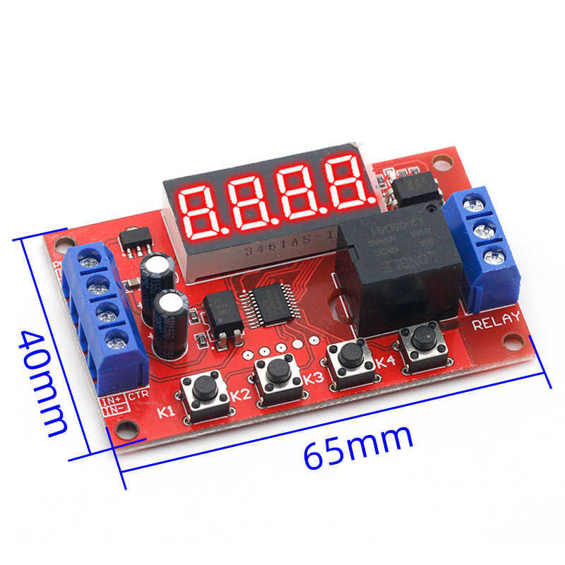 DC 12V 10A Adjustable Time Delay Relay Module LED Digital Timer Switch + Case
