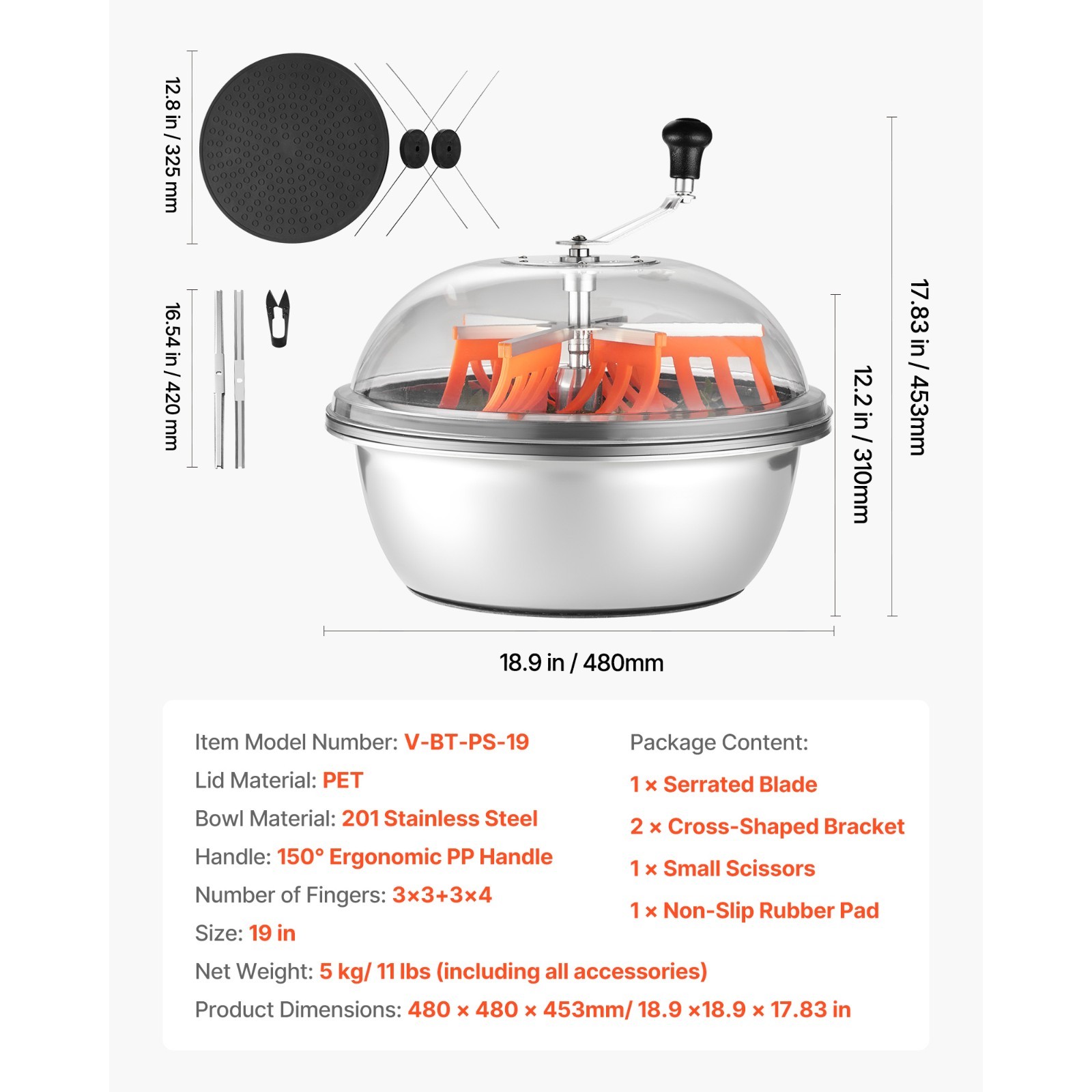 Uimoso 19" Manual Bud Leaf Trimmer for Hydroponic Plants Trimming Bowl Machine