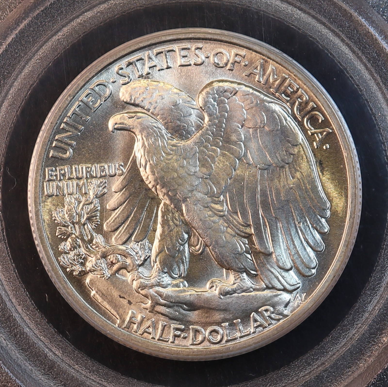 1945-P Walking Liberty Silver Half Dollar - PCGS MS65 OGH! Attractive GEM BU! PQ