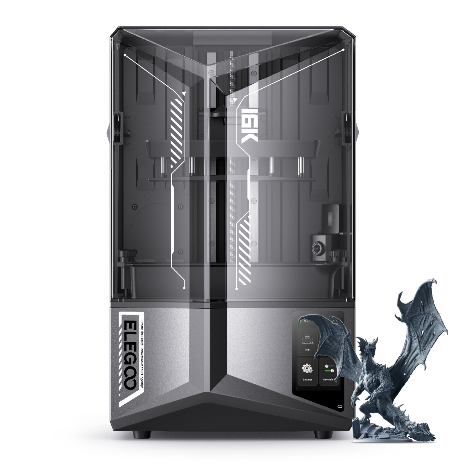 ELEGOO Saturn 4 Ultra 16K Resin LCD 3D Printer Smart Tank+Mercury Plus V3.0