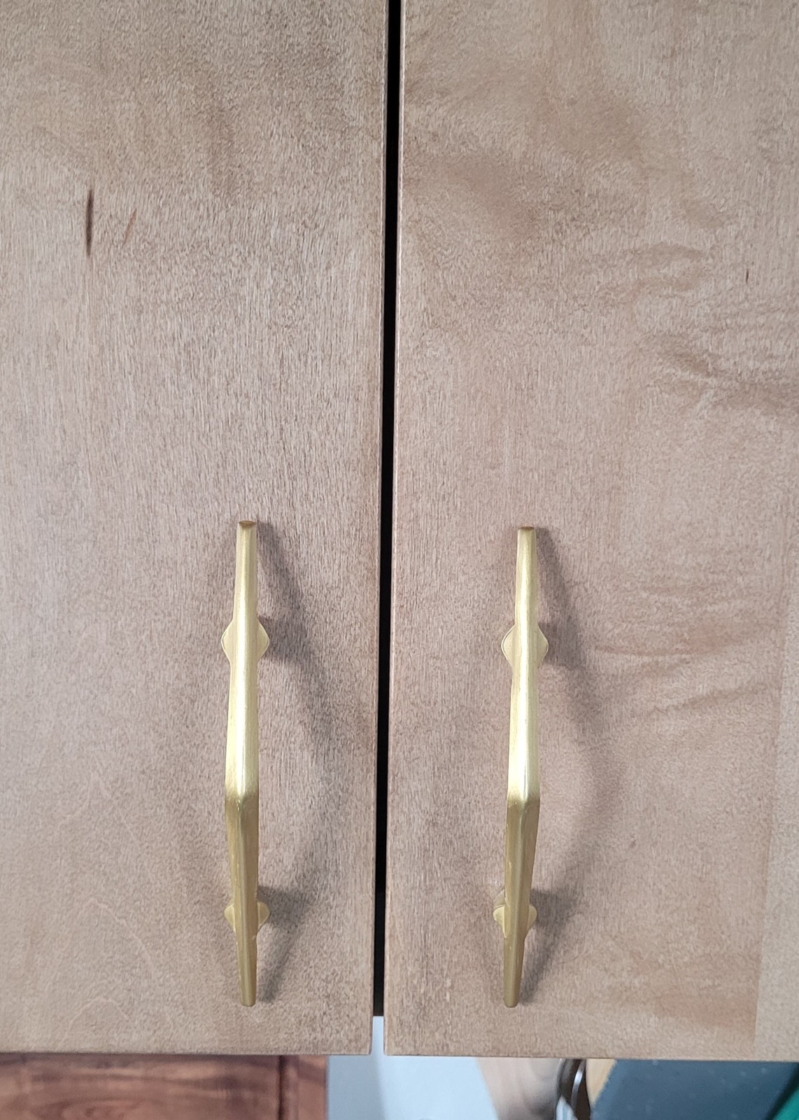 Vintage Mid Century Modern Arched Satin Gold Drawer Pulls...New Old Stock!