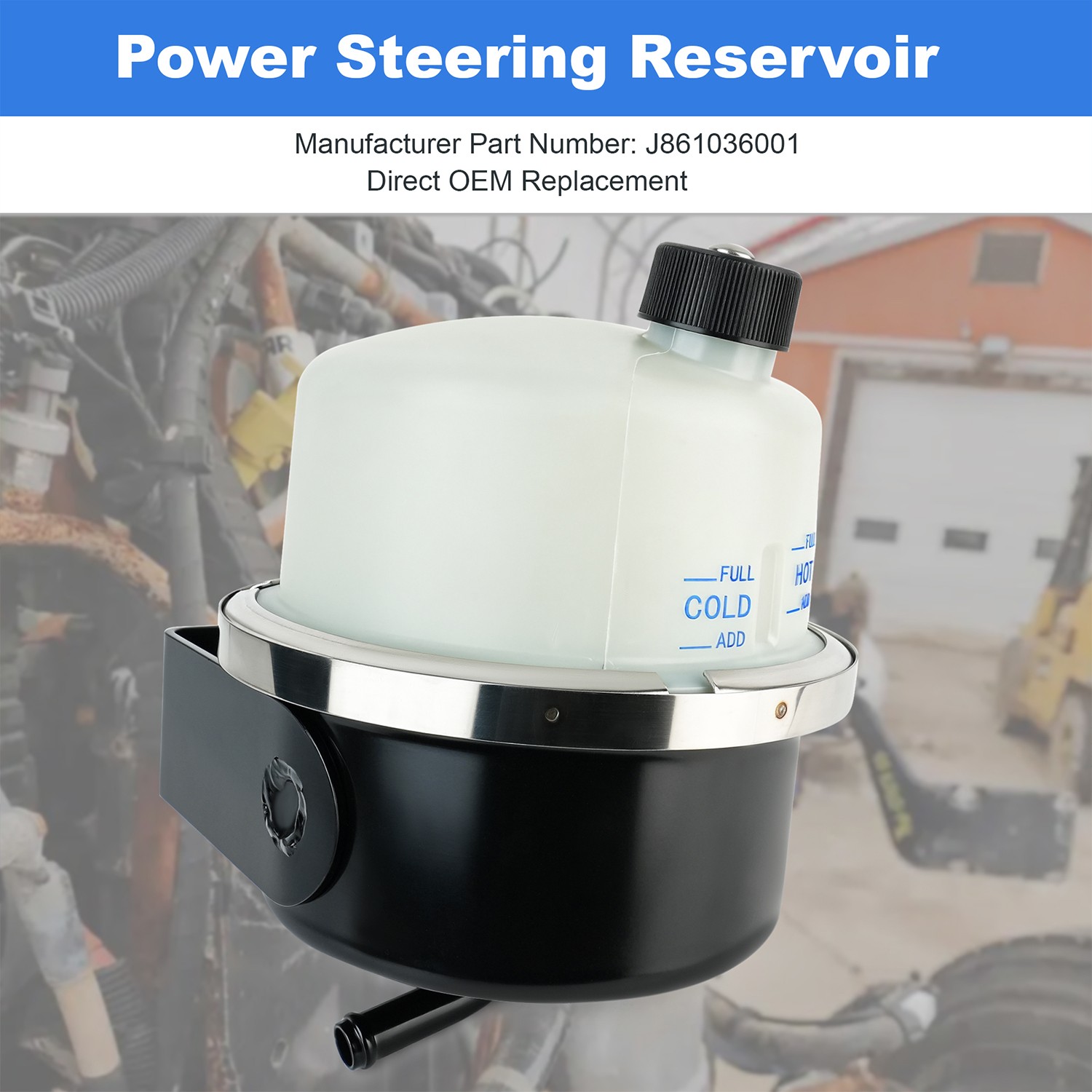 Power Steering Reservoir for Peterbilt Trucks J86-1036-001 J861036001 575.1138