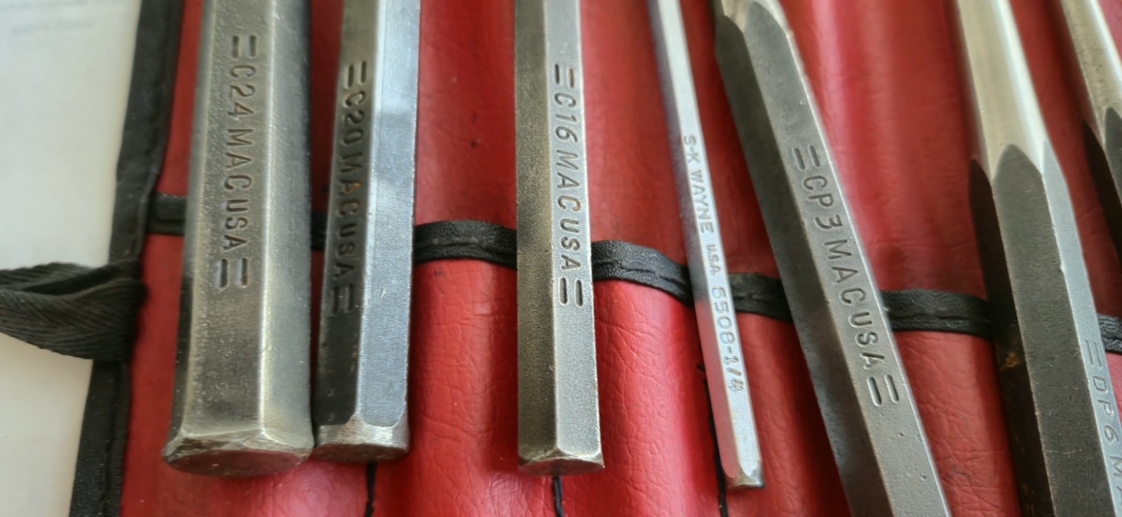 MAC TOOLS 9 PIECE CHISEL & PUNCH SET + 3 OTHERS