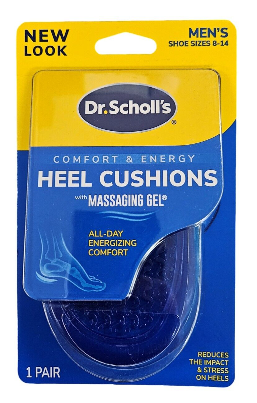 Dr. Scholls MEN Gel HEEL Cushion Insoles Massaging ( 3 pairs )
