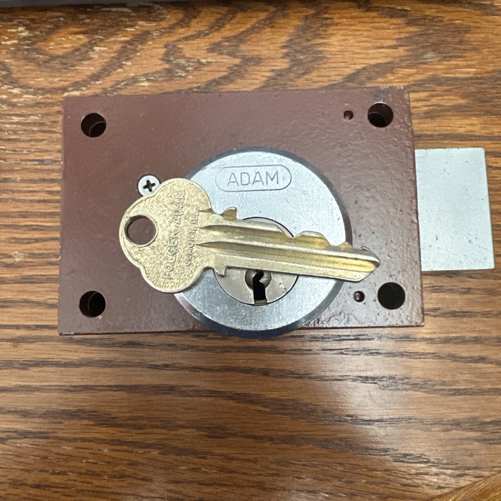 1 Folger Adam Mogul Brass Prison Jail Cellblock Door Key Joliet, Illinois