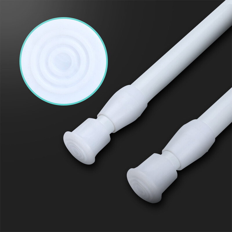 Adjustable Length Spring Loaded Tension Curtain Rod for Window Kitchen, Bathroom