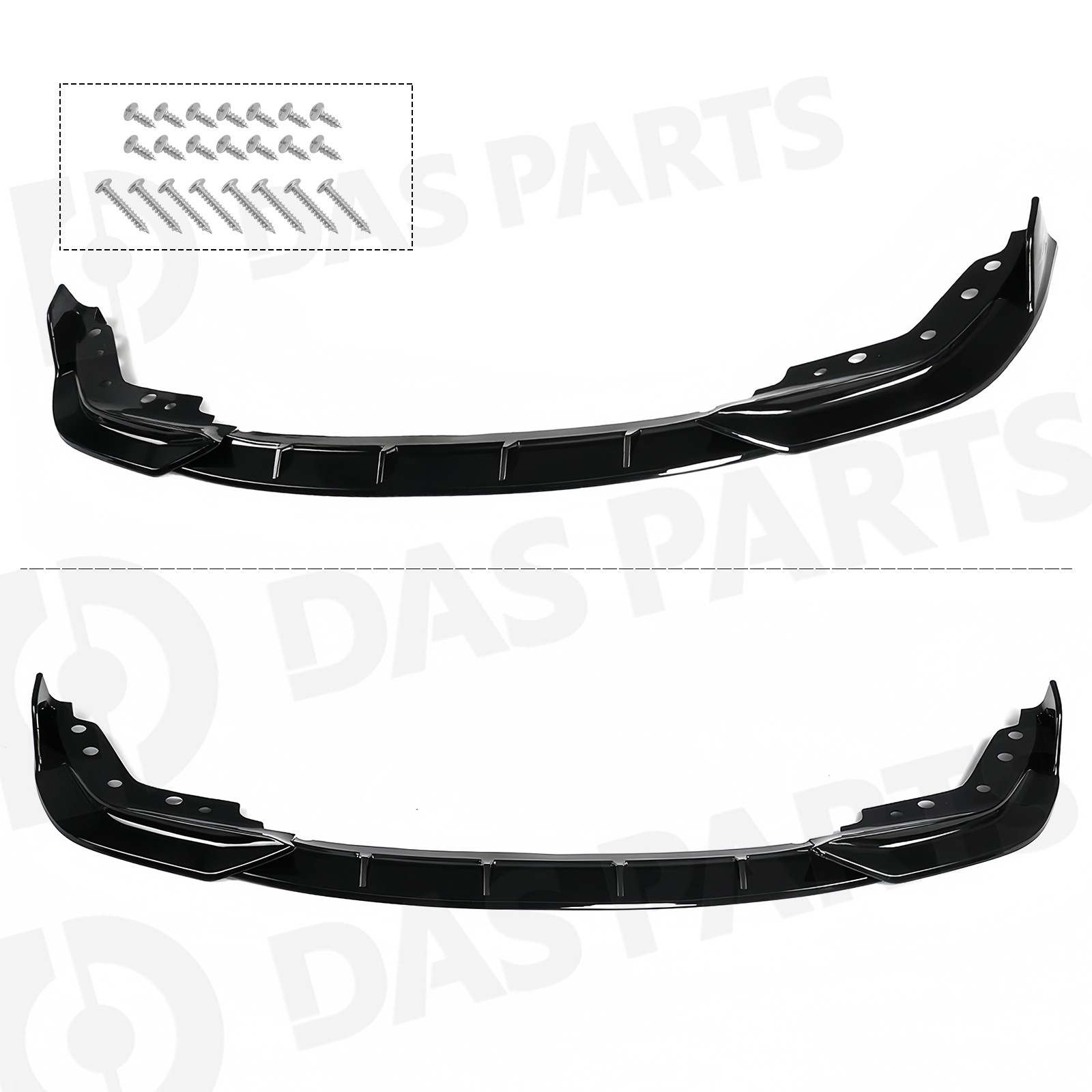 For 2019-2022 BMW G20 330i M Sport M340i GT Style Front Bumper Lip Glossy Black